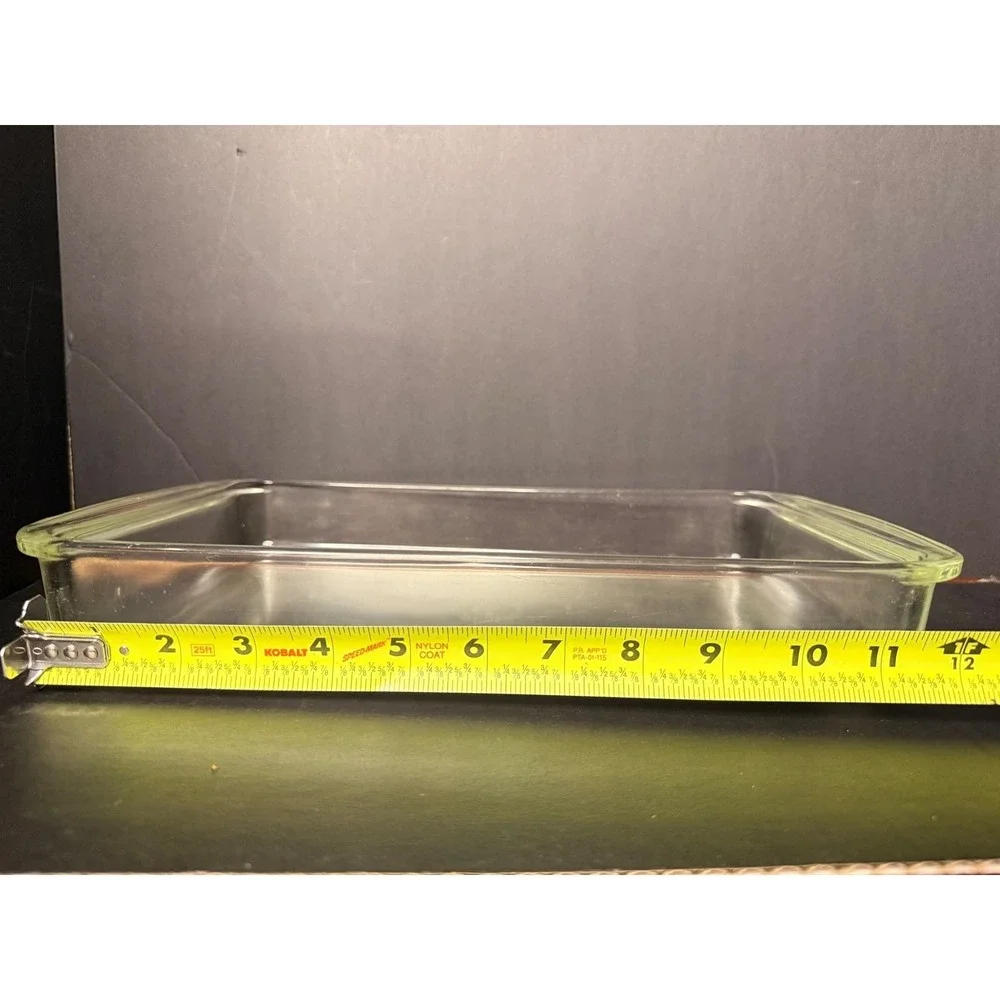 Vintage Pyrex 232 Clear Glass Baking Dish 2 Quart Rectangular Roaster USA